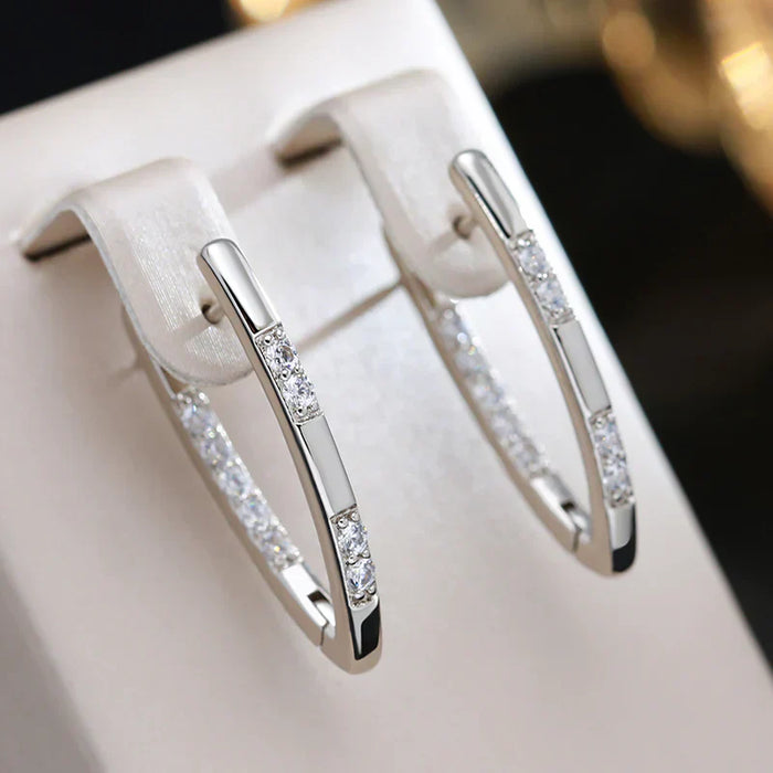 EdithMay™ - Elegant Zirconia Earrings in Gold